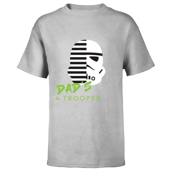 Star Wars Stormtrooper Dad's a Trooper - Short Sleeve T-Shirt for Kids - Customized-Athletic Heather