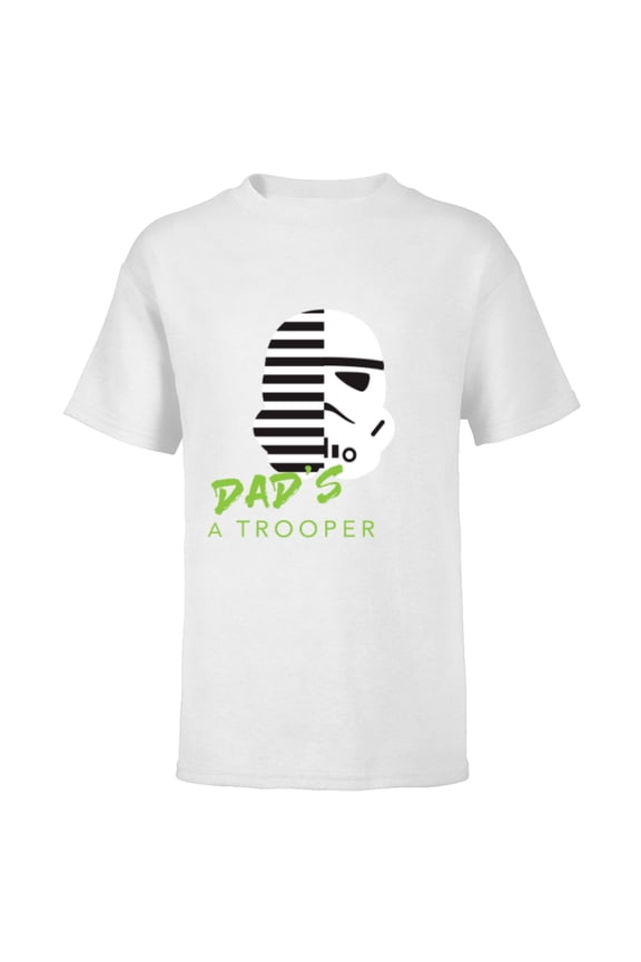 Stormtrooper Dad's a Trooper - Short Sleeve T-Shirt for Kids - Customized-White