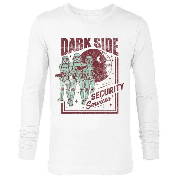 Star Wars Stormtrooper Dark Side Security Services Vintage Standard - Long Sleeve T-Shirt for Men – Customized-White