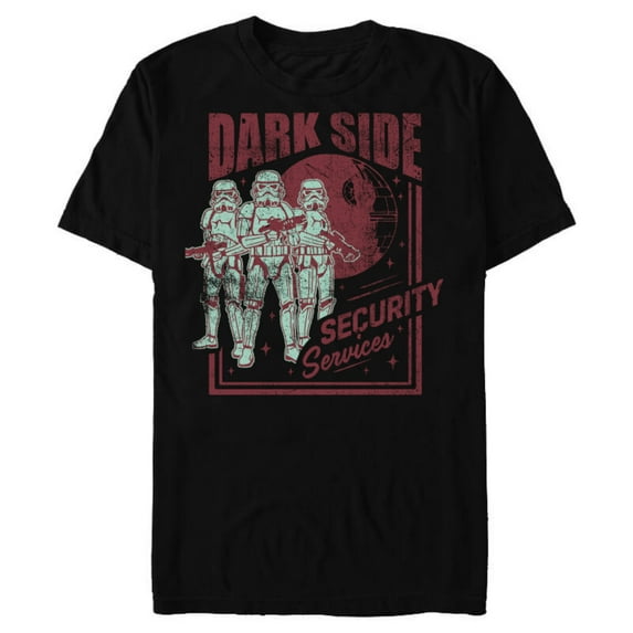 Star Wars Stormtrooper Dark Side Security Services Vintage Standard - Short Sleeve Blended T-Shirt for Adults – Customized-Black