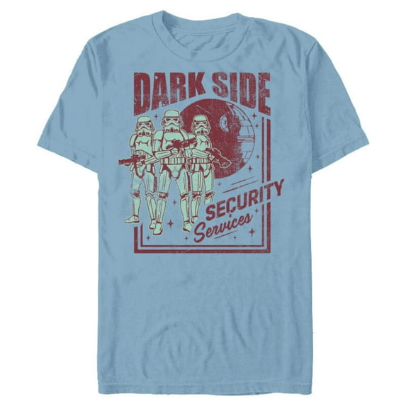 Star Wars Stormtrooper Dark Side Security Services Vintage Standard - Short Sleeve Blended T-Shirt for Adults – Customized-Ocean Blue