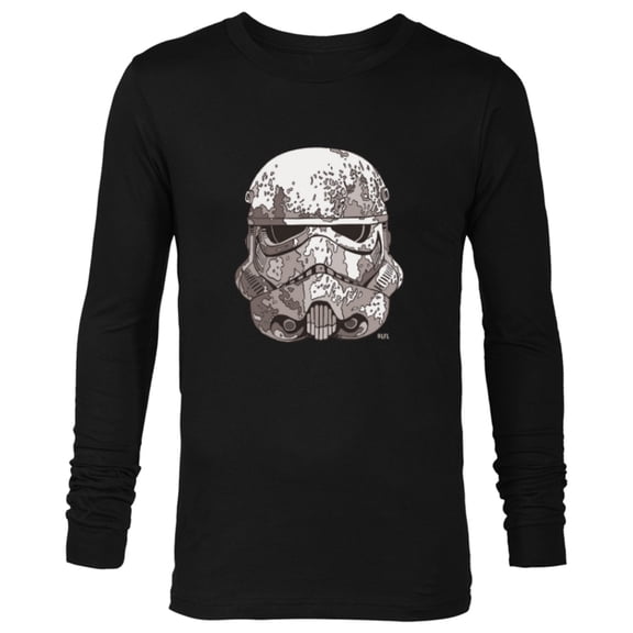 Star Wars Stormtrooper Empire Helmet - Long Sleeve T-Shirt for Men - Customized-Black