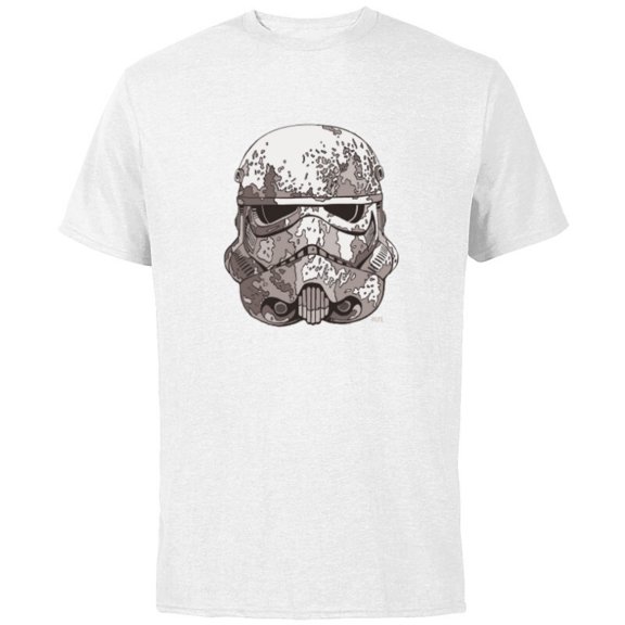 Star Wars Stormtrooper Empire Helmet - Short Sleeve Cotton T-Shirt for Adults - Customized-White