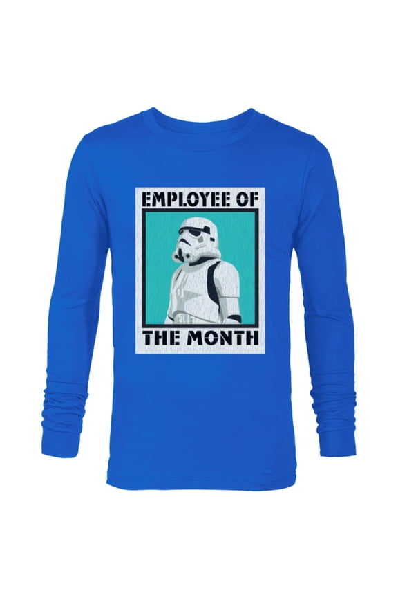 Stormtrooper Employee of The Month - Long Sleeve T-Shirt for Men- Customized-Royal