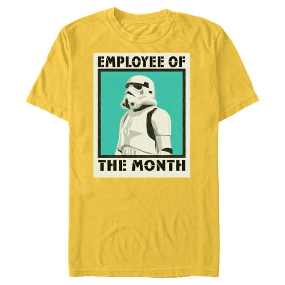 Star Wars Stormtrooper Employee of The Month - Short Sleeve Blended T-Shirt for Adults- Customized-Yellow