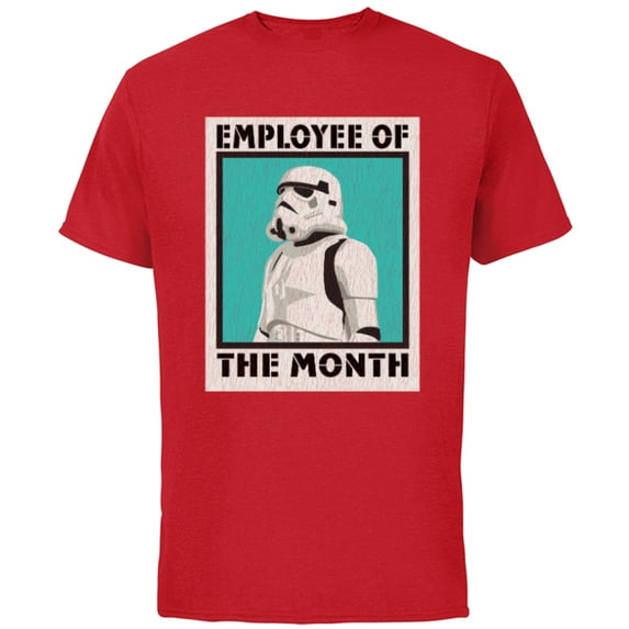 Star Wars Stormtrooper Employee of The Month - Short Sleeve Cotton T-Shirt for Adults- Customized-Red