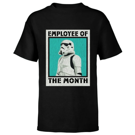 Star Wars Stormtrooper Employee of The Month - Short Sleeve T-Shirt for Kids- Customized-Black