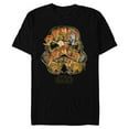 thumbnail image 1 of Star Wars Stormtrooper Helmet Floral Garden Reimagined - Short Sleeve Blended T-Shirt for Adults - Customized-Black, 1 of 5