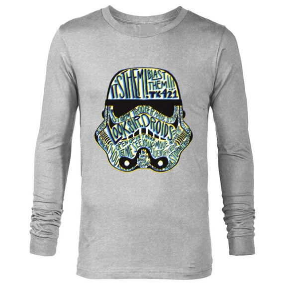 Star Wars Stormtrooper Helmet Quotes - Long Sleeve T-Shirt for Men – Customized-Athletic Heather