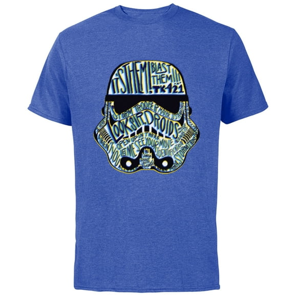 Star Wars Stormtrooper Helmet Quotes - Short Sleeve Cotton T-Shirt for Adults - Customized-Royal Heather