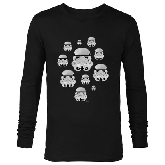 Star Wars Stormtrooper Helmets - Long Sleeve T-Shirt for Men - Customized-Black