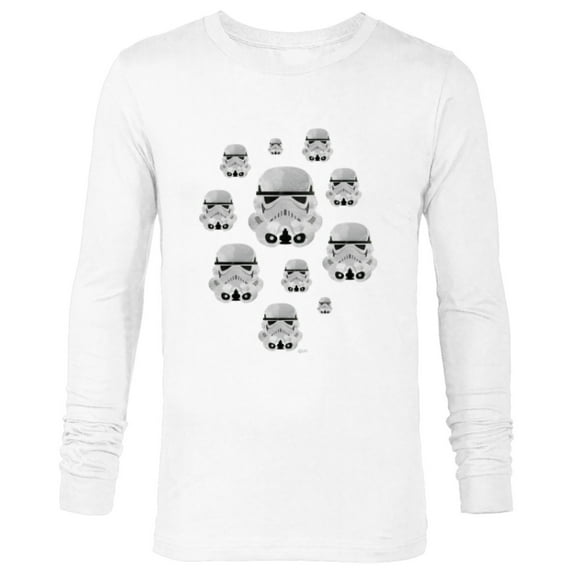 Star Wars Stormtrooper Helmets - Long Sleeve T-Shirt for Men - Customized-White