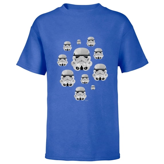 Star Wars Stormtrooper Helmets - Short Sleeve T-Shirt for Kids - Customized-Royal