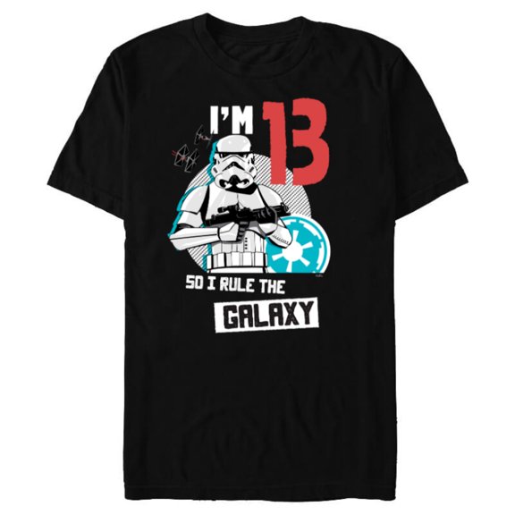 Star Wars Stormtrooper I’m 13 Birthday - Short Sleeve Blended T-Shirt for Adults - Customized-Black