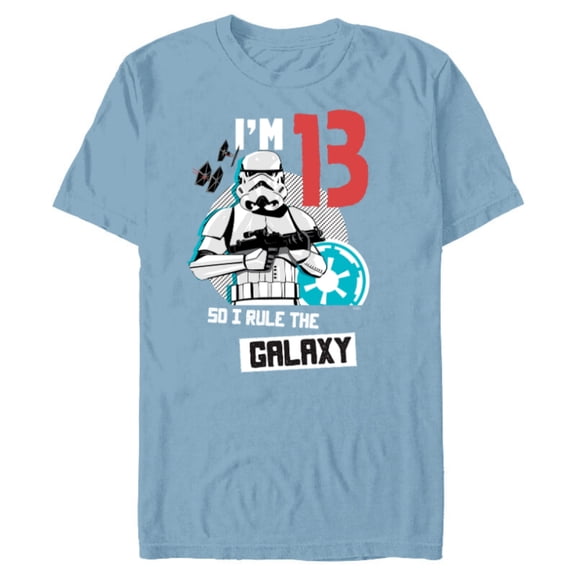 Star Wars Stormtrooper I’m 13 Birthday - Short Sleeve Blended T-Shirt for Adults - Customized-Ocean Blue