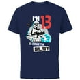 thumbnail image 1 of Star Wars Stormtrooper I’m 13 Birthday - Short Sleeve Cotton T-Shirt for Adults - Customized-Navy, 1 of 5