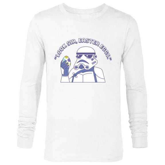 Star Wars Stormtrooper Look Sir Easter Egg Funny - Long Sleeve T-Shirt for Men - Customized-White