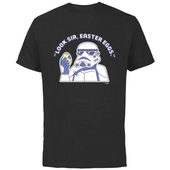 Star Wars Stormtrooper Look Sir Easter Egg Funny - Short Sleeve Cotton T-Shirt for Adults - Customized-Black