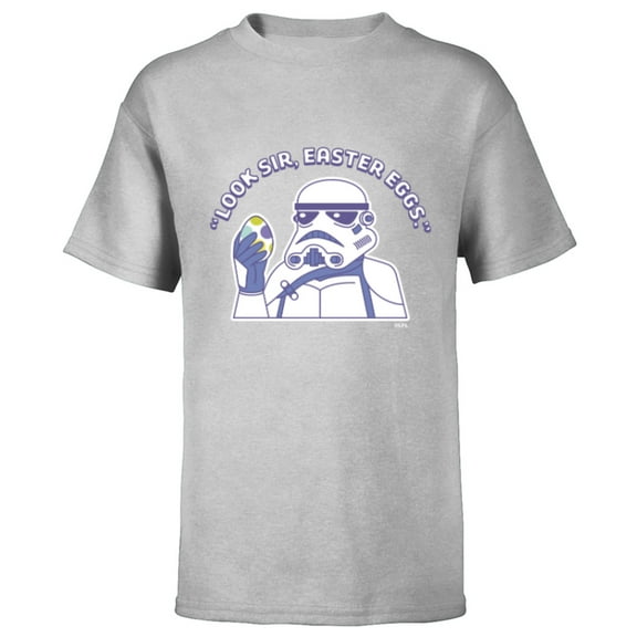 Star Wars Stormtrooper Look Sir Easter Egg Funny - Short Sleeve T-Shirt for Kids - Customized-Athletic Heather
