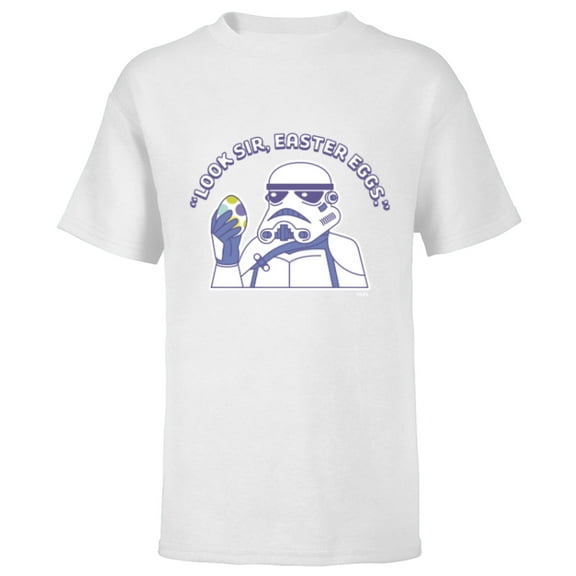 Star Wars Stormtrooper Look Sir Easter Egg Funny - Short Sleeve T-Shirt for Kids - Customized-White