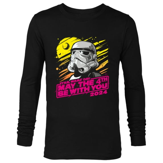 Star Wars Stormtrooper May the 4th Be With You 2024 - Long Sleeve T-Shirt for Men - Customized-Black