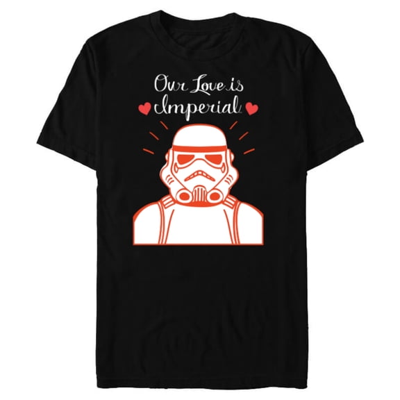 Star Wars Stormtrooper Our Love is Imperial Valentine’s Day - Short Sleeve Blended T-Shirt for Adults - Customized-Black