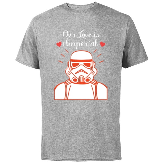 Star Wars Stormtrooper Our Love is Imperial Valentine’s Day - Short Sleeve Cotton T-Shirt for Adults - Customized-Athletic Heather
