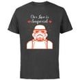 thumbnail image 1 of Star Wars Stormtrooper Our Love is Imperial Valentine’s Day - Short Sleeve Cotton T-Shirt for Adults - Customized-Charcoal, 1 of 5