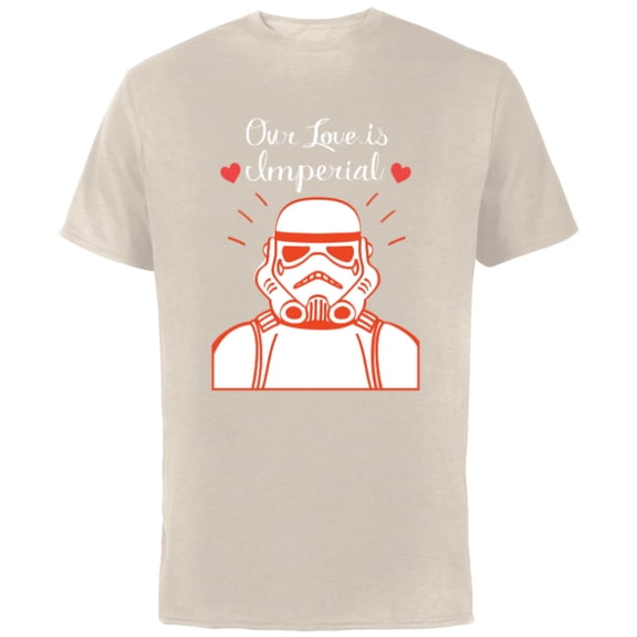Star Wars Stormtrooper Our Love is Imperial Valentine’s Day - Short Sleeve Cotton T-Shirt for Adults - Customized-Natural