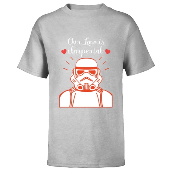 Star Wars Stormtrooper Our Love is Imperial Valentine’s Day - Short Sleeve T-Shirt for Kids - Customized-Athletic Heather