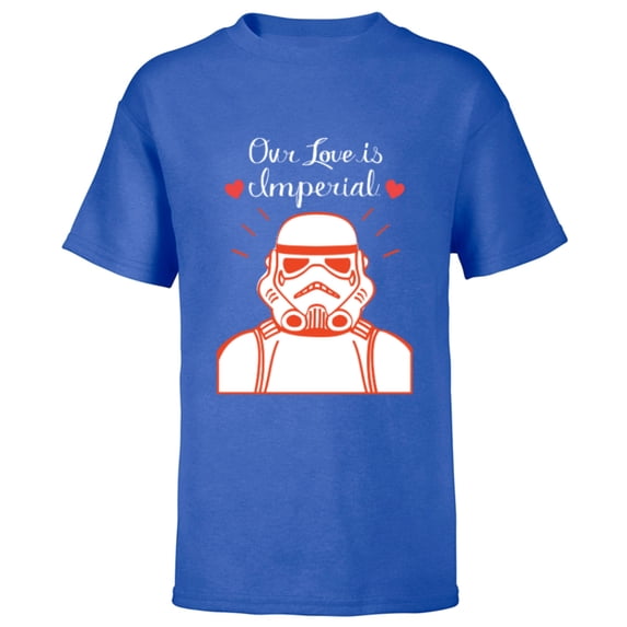 Star Wars Stormtrooper Our Love is Imperial Valentine’s Day - Short Sleeve T-Shirt for Kids - Customized-Royal