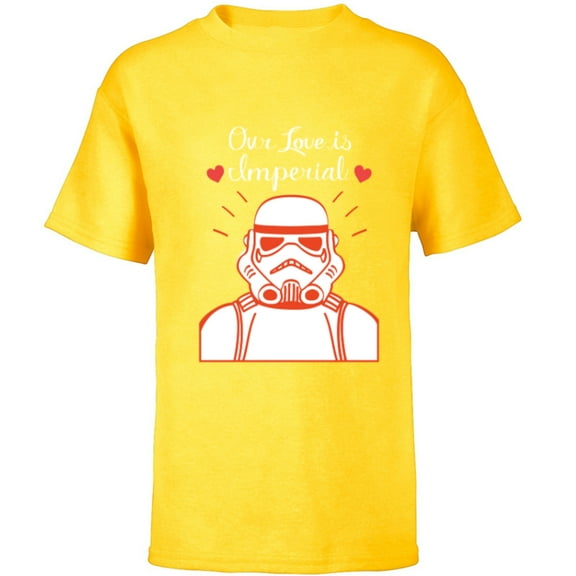Star Wars Stormtrooper Our Love is Imperial Valentine’s Day - Short Sleeve T-Shirt for Kids - Customized-Yellow