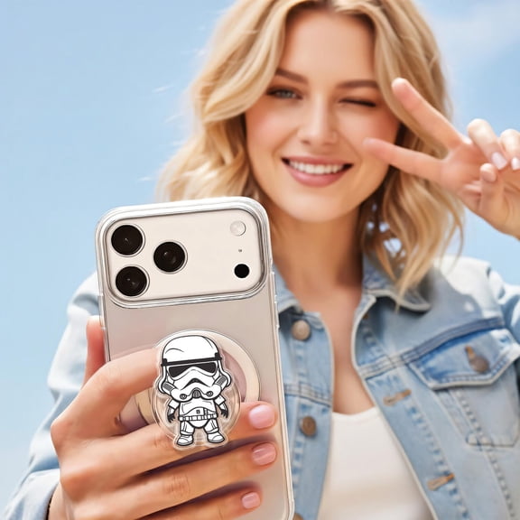 Star Wars Stormtrooper Phone Grip , Galaxy Inspired Phone Holder, Star Wars Fan Phone Accessory, Star War phone grip UNAL05-2