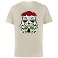 thumbnail image 1 of Star Wars Stormtrooper Roses Sugar Skull - Short Sleeve Cotton T-Shirt for Adults - Customized-Putty, 1 of 5