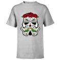 thumbnail image 1 of Star Wars Stormtrooper Roses Sugar Skull - Short Sleeve T-Shirt for Kids - Customized-Athletic Heather, 1 of 5