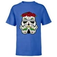 thumbnail image 1 of Star Wars Stormtrooper Roses Sugar Skull - Short Sleeve T-Shirt for Kids - Customized-Royal, 1 of 5