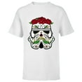 thumbnail image 1 of Star Wars Stormtrooper Roses Sugar Skull - Short Sleeve T-Shirt for Kids - Customized-White, 1 of 5