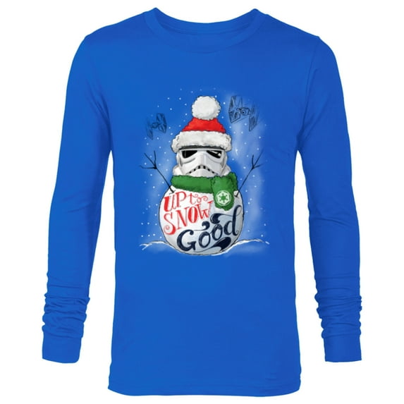Star Wars Stormtrooper Up to Snow Good Funny Holiday - Long Sleeve T-Shirt for Men -Customized-Royal