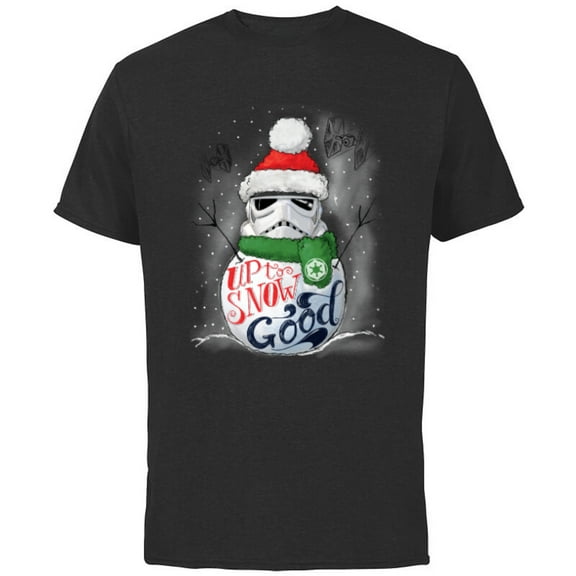 Star Wars Stormtrooper Up to Snow Good Funny Holiday - Short Sleeve Cotton T-Shirt for Adults -Customized-Black