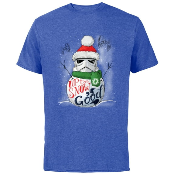 Star Wars Stormtrooper Up to Snow Good Funny Holiday - Short Sleeve Cotton T-Shirt for Adults -Customized-Royal Heather