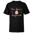 thumbnail image 1 of Star Wars Stormtrooper Valentine’s Day Our Love is Imperial - Short Sleeve T-Shirt for Kids - Customized-Black, 1 of 5