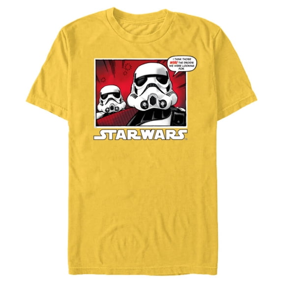 Star Wars Stormtroopers Droids We Were Looking For Comic - Short Sleeve Blended T-Shirt for Adults - Customized-Yellow