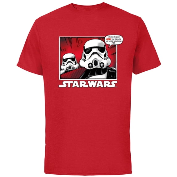 Star Wars Stormtroopers Droids We Were Looking For Comic - Short Sleeve Cotton T-Shirt for Adults - Customized-Red