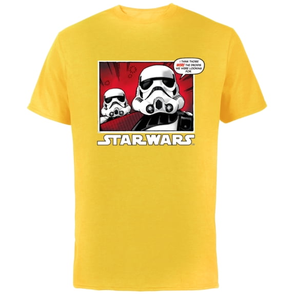 Star Wars Stormtroopers Droids We Were Looking For Comic - Short Sleeve Cotton T-Shirt for Adults - Customized-Yellow