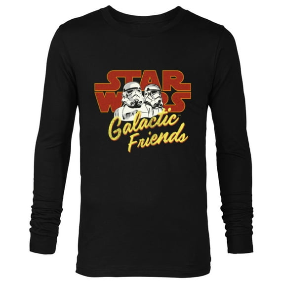 Star Wars Stormtroopers Galactic Friends - Long Sleeve T-Shirt for Men - Customized-Black