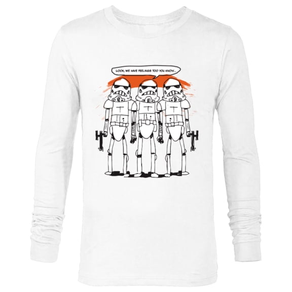 Star Wars Stormtroopers Have Feelings Too - Long Sleeve T-Shirt for Men - Customized-White