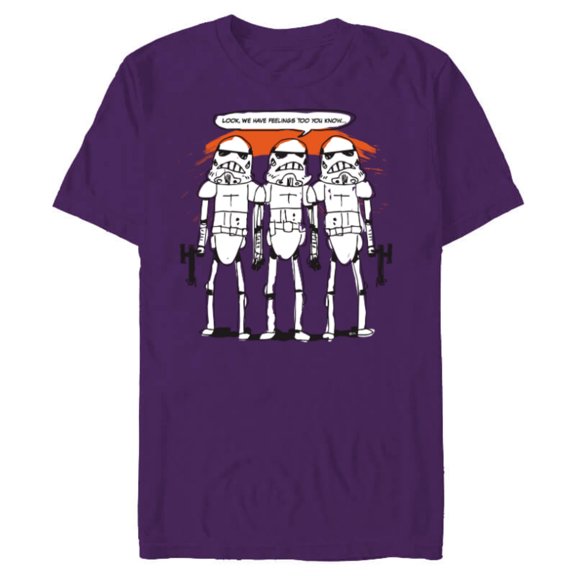 Star Wars Stormtroopers Have Feelings Too - Short Sleeve Blended T-Shirt for Adults - Customized-Purple