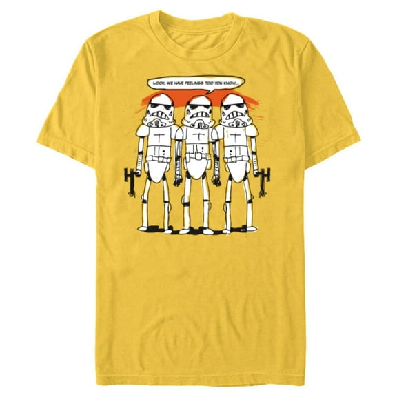 Star Wars Stormtroopers Have Feelings Too - Short Sleeve Blended T-Shirt for Adults - Customized-Yellow
