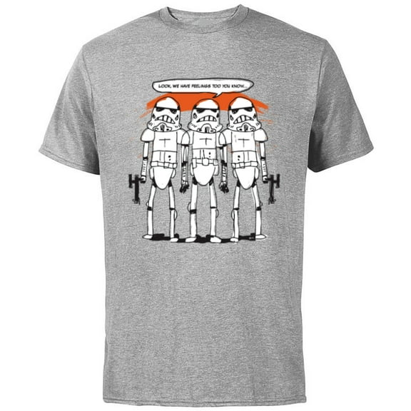 Star Wars Stormtroopers Have Feelings Too - Short Sleeve Cotton T-Shirt for Adults - Customized-Athletic Heather