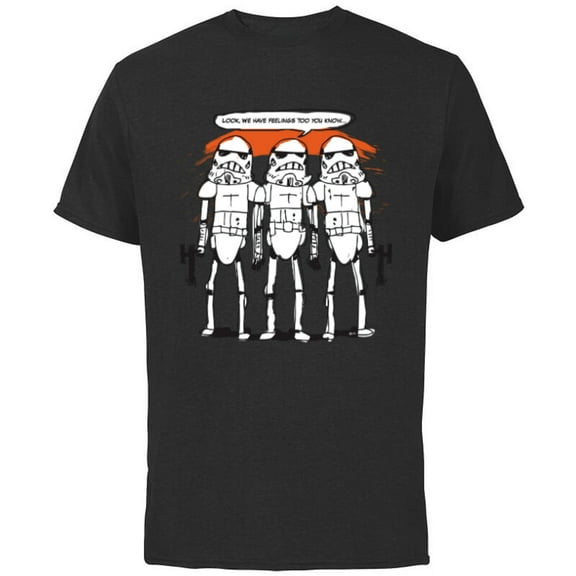 Star Wars Stormtroopers Have Feelings Too - Short Sleeve Cotton T-Shirt for Adults - Customized-Black